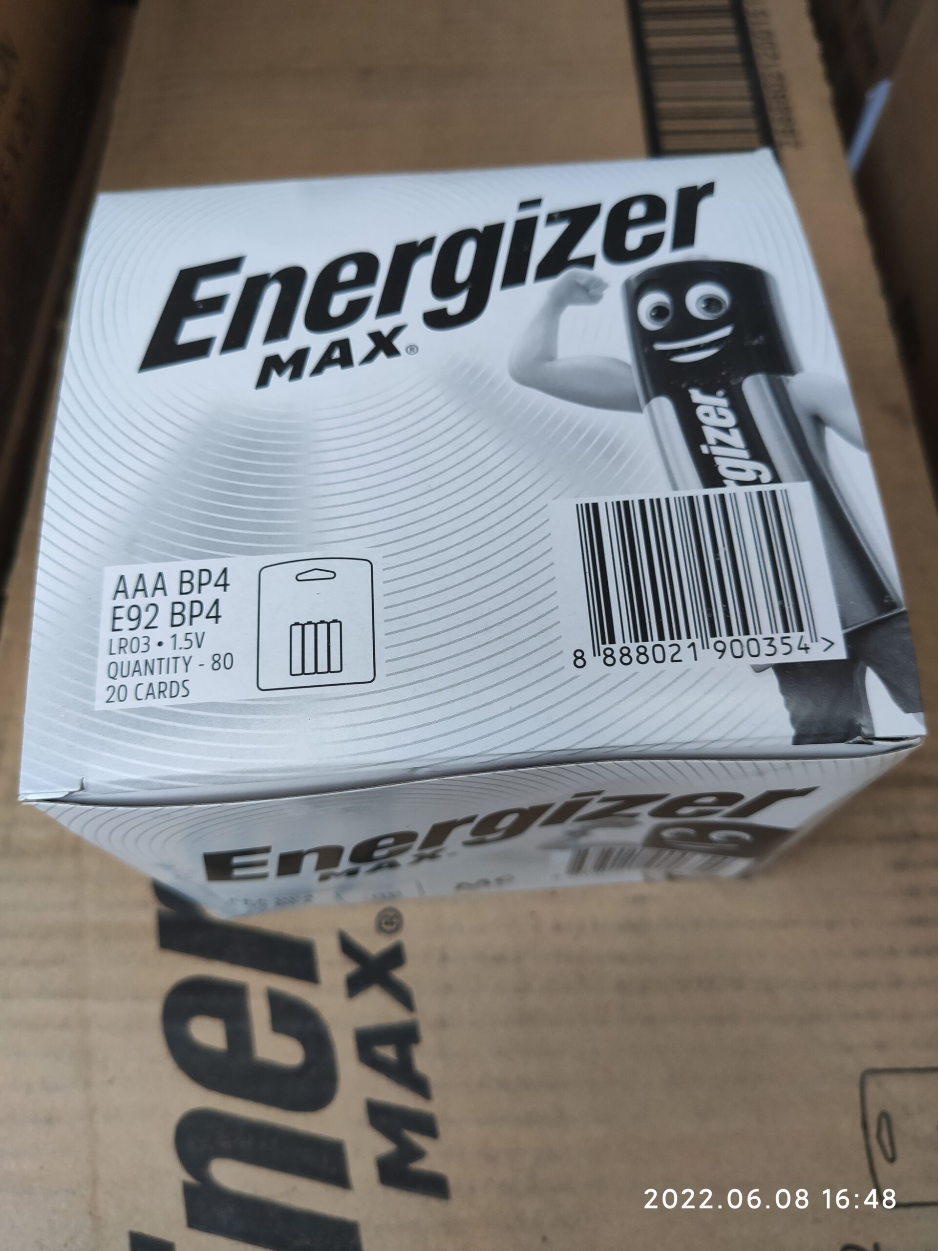 Energizer Battery LR03 E92/BP4 AAA 4 pcs per pack